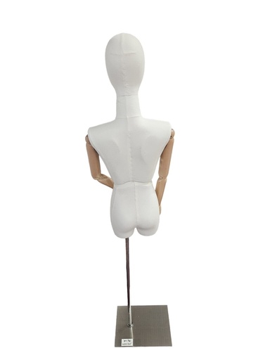 [041335] Fabric bust with head Golden Base light wood arms articulated body