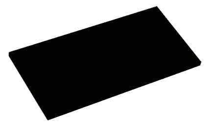 [045396] Wooden shelves 60x35 cm black color 19 mm