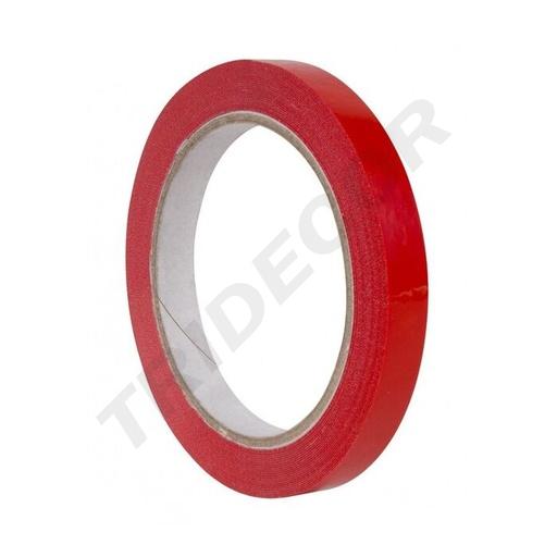 [3436539063209] Red PVC Adhesive Tape Roll Closes Bags 12mmx66M