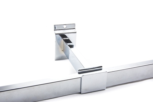 [002063] 电镀卡扁管槽板托 Soporte Del Tubo Rectangular para Panel de lama 15cm 50caja