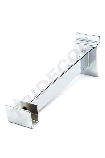 [002064] 挂槽板椭圆卡扁管钩 Soporte de Tubo Rectangulo para Pane de lama Cromado 20cm 50/caja
