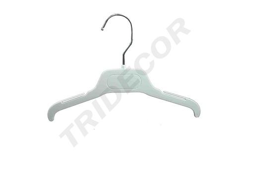 [005102] Cabide Infantil Plástico Branco 24cm 10 unidades