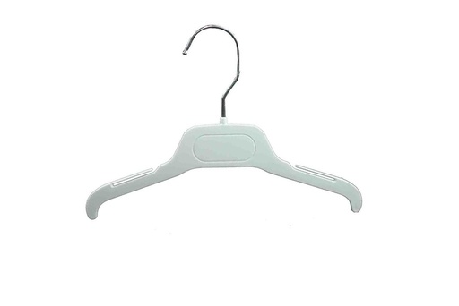 [005102] Percha Infantil de Plástico Blanco 24Cm 10Und