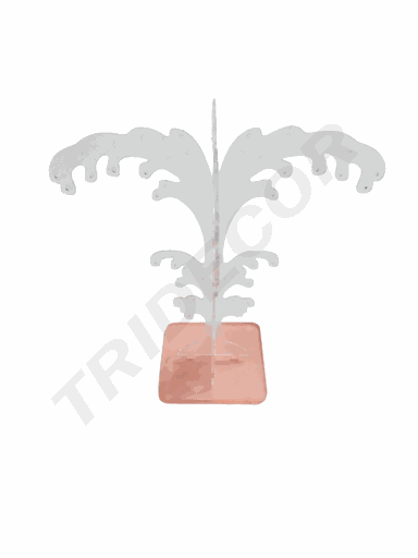 [007061] 小浪花树雕刻耳钉架透明Palmera Acrílica Transparente Pequena