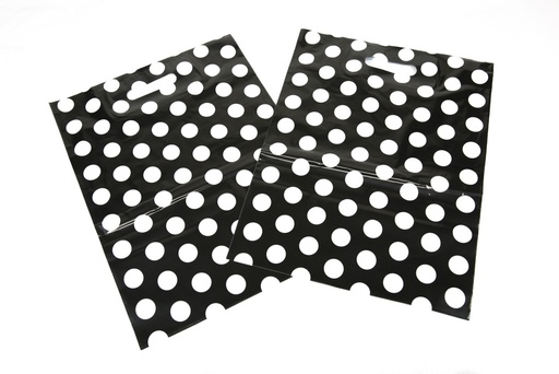 [010303] Polka Dots 35X45cm Die Cut Handle Bags 100 units