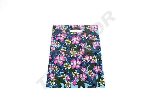 [010305] Sacos com Alça Recortada 35X45cm Estampa Floral 100 unidades