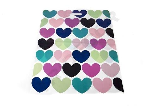 [010309] Bolsas De Plástico Reforzadas Estampado Corazones 50x60 Cm
