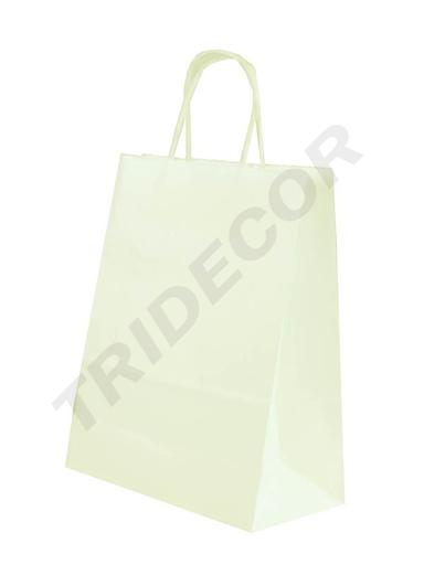 [010604] Bolsas De Papel Asa Rizada 22X10X29Cm Blanco 25 Unidades