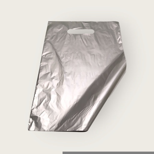 [010758] Plastic Bag with Silver Texture 25x35cm (010123)