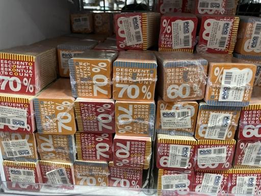 [0141011] 打折百分比吊牌Etiqueta Troquelada /-10 % -70 % 5X5cm 200/Paq