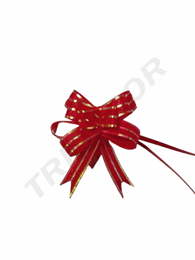 [6014829-11] Fine Red Bow with Stripes and Scales