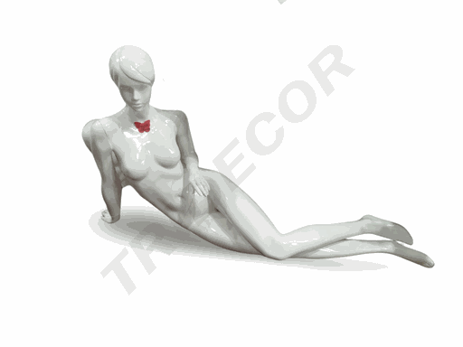 [040284] Fiberglass Female Mannequin in Glossy White