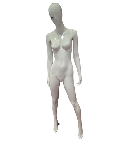 [040829] Maniquí De Mujer Blanco Brillo