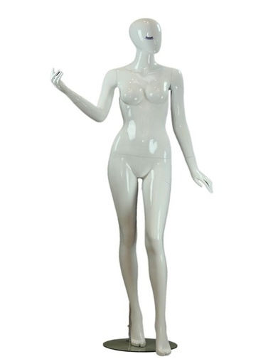 [040831] Manequim feminino branco brilhante