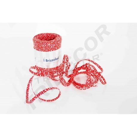 [8031653458254] Red Raffia Ribbon Roll with Stars 5Mmx200M 68244 Col07