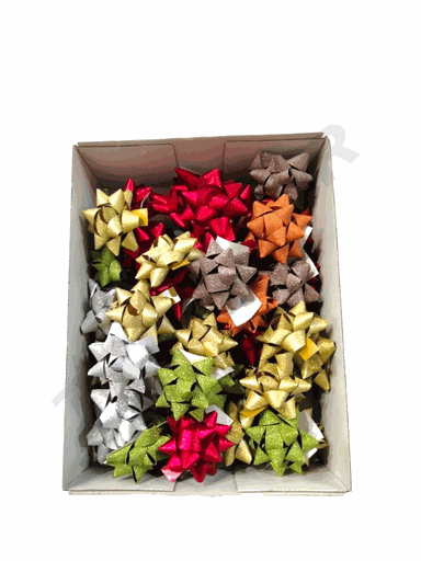 [8031653460950] Adhesive Stars Various Colors with Glitter 15mm/50pcs 31245/68245