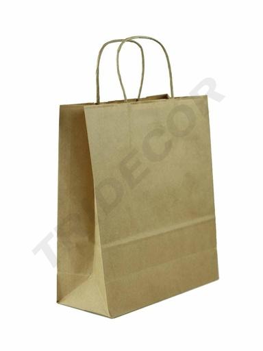 [010602] 纸箱色 牛皮纸袋 Bolsas de Papel Kraft Habana 27x12x37 cm 25 Unidades 250uds/caja