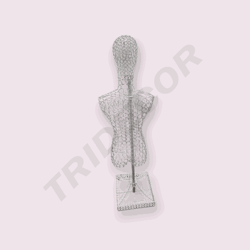 [040038] Female Mannequin in Matte White and Wire Head