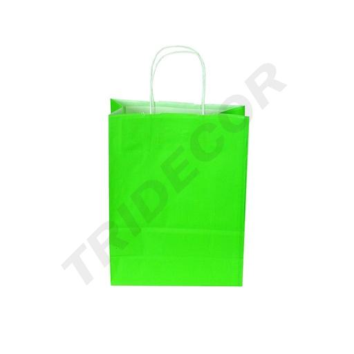 [010001] 浅绿色卷边手提纸袋 29X22X10厘米 25个装