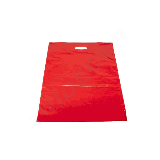 [010286] Sac fourre-tout rouge avec poignées découpées 50X60 cm 100 unités