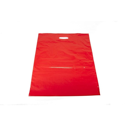 [010288] Sac rouge avec poignées découpées 35X45cm 100 unités