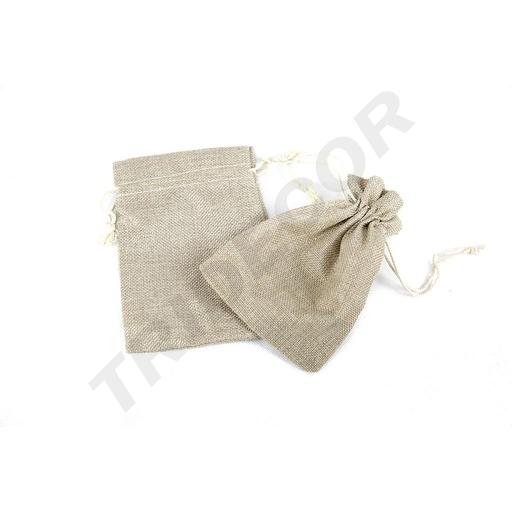[009422] Bolsas Cierre Cordón En Tela de Yute 17x12 Cm