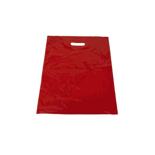 [010287] Bolsas Con Asa Reforzada 40x50 Cm Color Rojo 100 Unidades