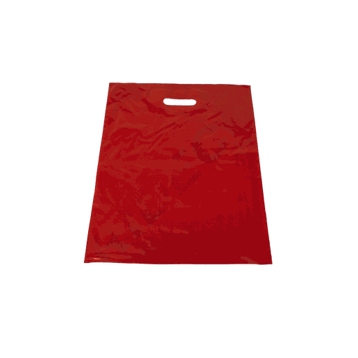 [010287] Red Bag with Die-Cut Handles 40X50 cm 100 Units