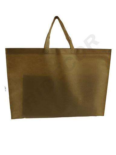 [010058] Borsa in tessuto color cammello con manico ritagliato 35x45cm 25 unità