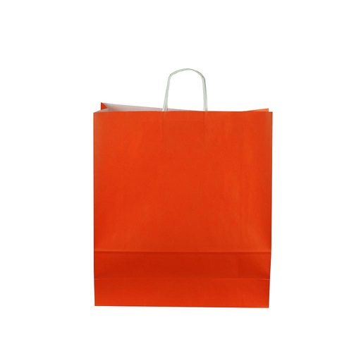 [010569] Bolsa De Papel Celulosa Naranja 49X44X15 Cm 25 Unidades