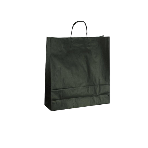 [010322] Sac en papier noir avec poignée frisée 22X10X29 CM - 25 unités