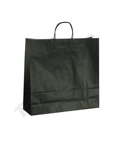 [010325] Saco de papel de celulose com alça encaracolada preta 45X15X49 25 unidades