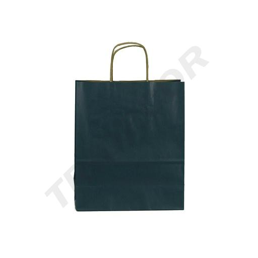 [010044] Borsa di carta Kraft blu scuro con manico riccio, 45X15X49 cm, 25 pezzi