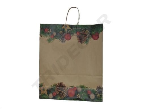 [010928] Kraftpapiertasche 45X15X49cm Weihnachten 25/Stk