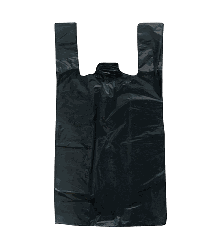 [88008] Bolsas Tipo Camiseta Negras 42X53 Cm
