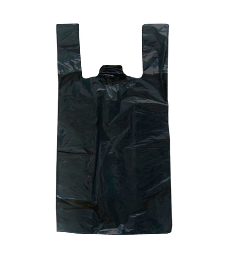 [88008] Sacs T-shirt en plastique noir 42X53cm