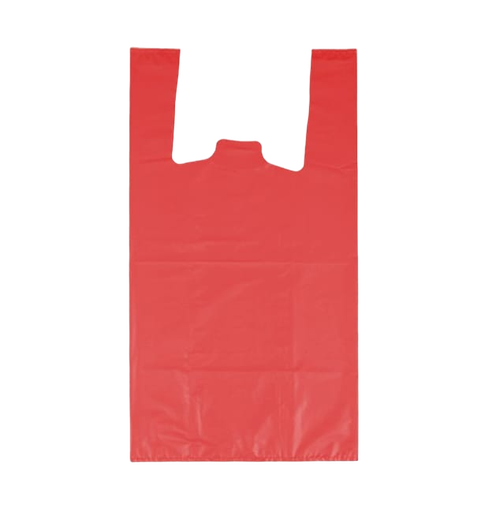 [88010] Bolsas Tipo Camiseta Rojas 42X53 Cm
