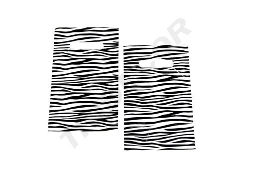 [010076] Saco Plástico com Estampa de Zebra 16X25cm com Pega Recortada, 100un
