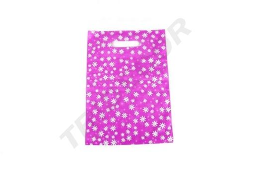 [010092] Bolsas con Margaritas Fondo Fucsia 25x35 Cm 100 unidades