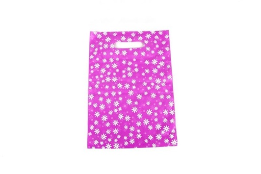 [010092] Borsa di margherite con fondo fucsia 25X35CM 100 unità