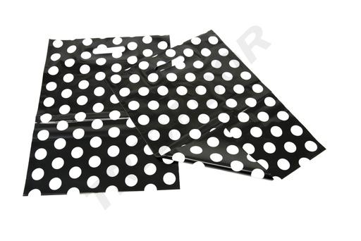 [010308] Plastic bags with polka dots and die-cut handle 50X60 CM