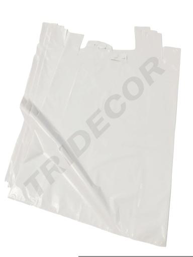 [0101053] White T-shirt plastic bag 70% recycled 80x90 cm