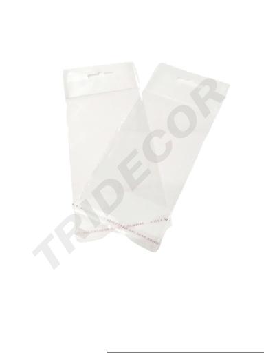 [010671] Bolsas Transparentes con Cierre Adhesivo 8.2X16.5+4 Cm 100 Unidades