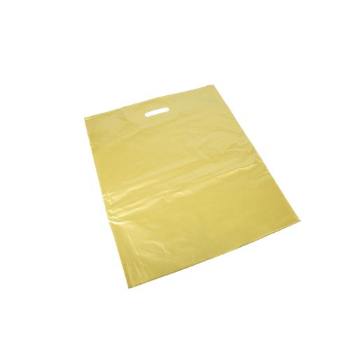 [010293] Sac en plastique doré 35X45cm - 100 unités