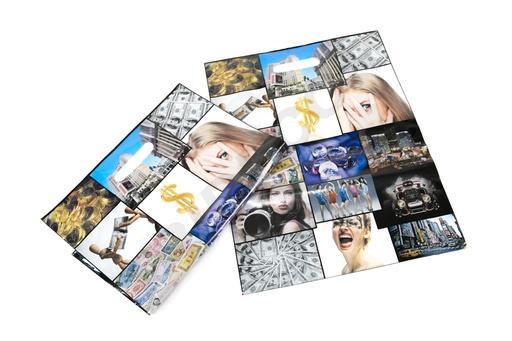 [010306] Bolsas para fotos a color, 100 pcs, con asa perforada 35X45 cm