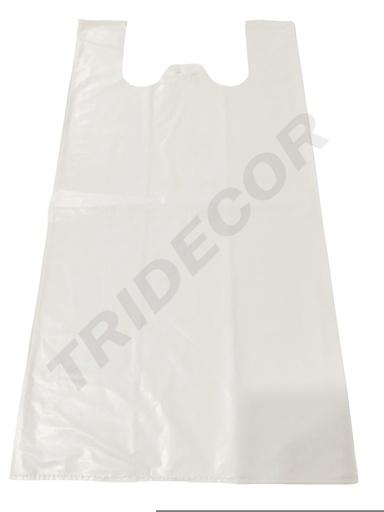 [0101051] White T-shirt plastic bag 70% recycled 50X60 CM