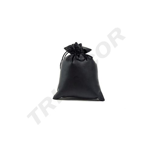 [009224] Black leatherette bag 17X15CM