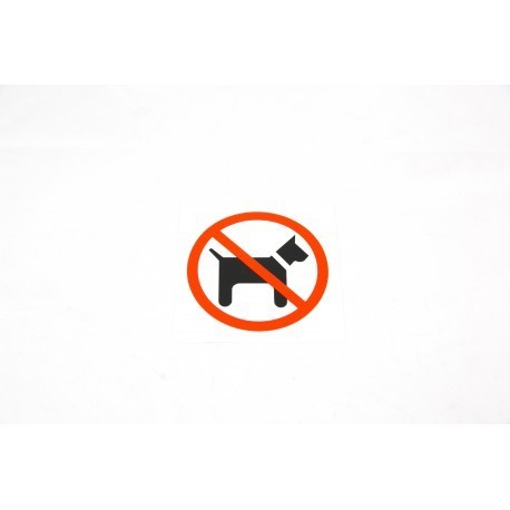 [014959] Pegatina Perros Prohibidos 11X11 Cm