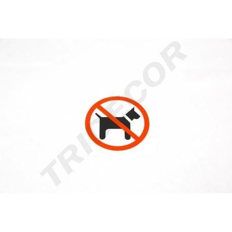 [014959] Pegatina Perros Prohibidos 11X11 Cm