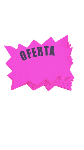 [014218] 橙色爆炸型OFERTA Póster De Oferta Fuxia 15x10.5 cm 50 und